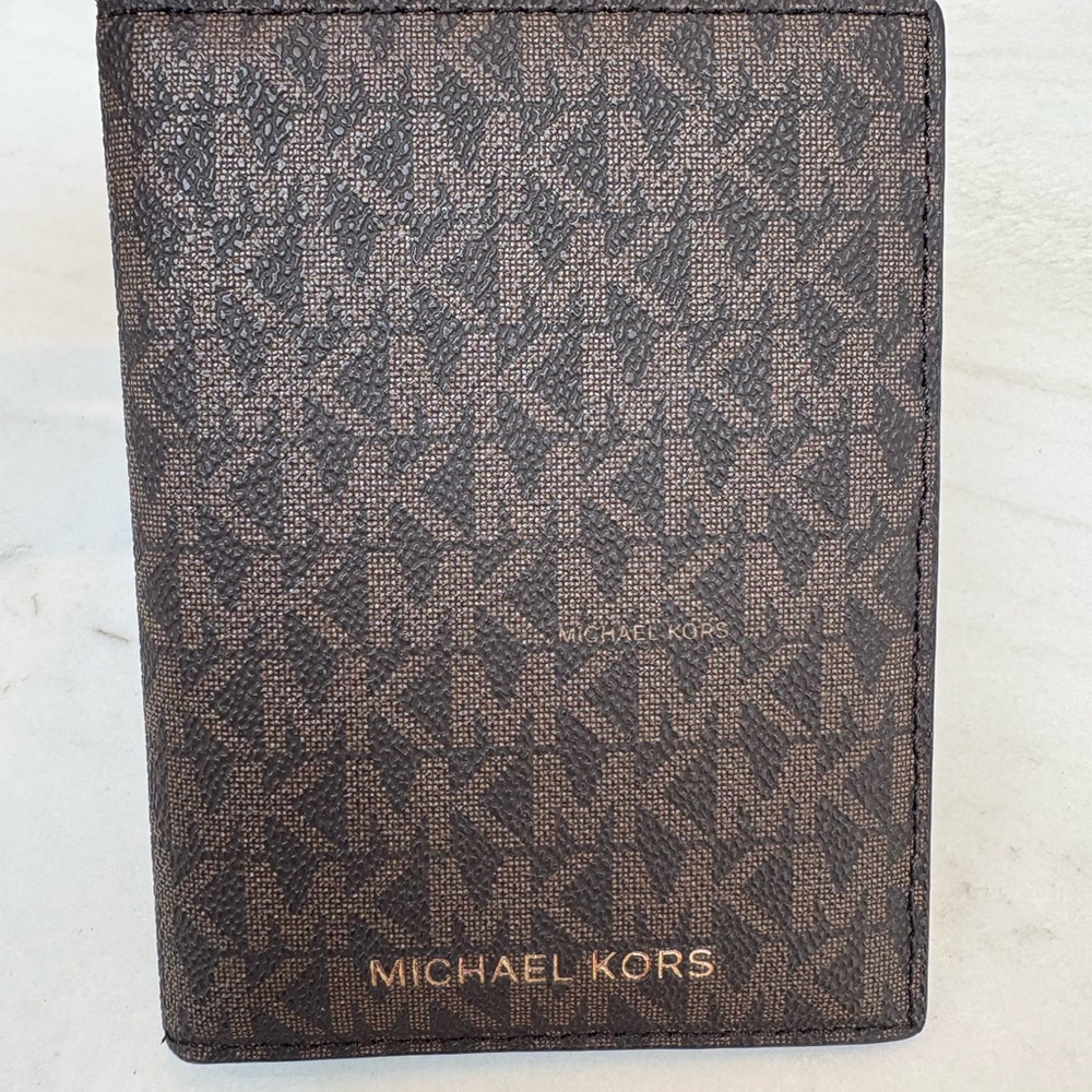 Michael Kors Dark Brown Monogram Travel Case